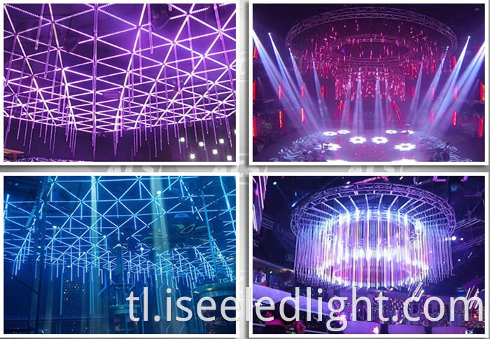 led 3d meteor tube for event